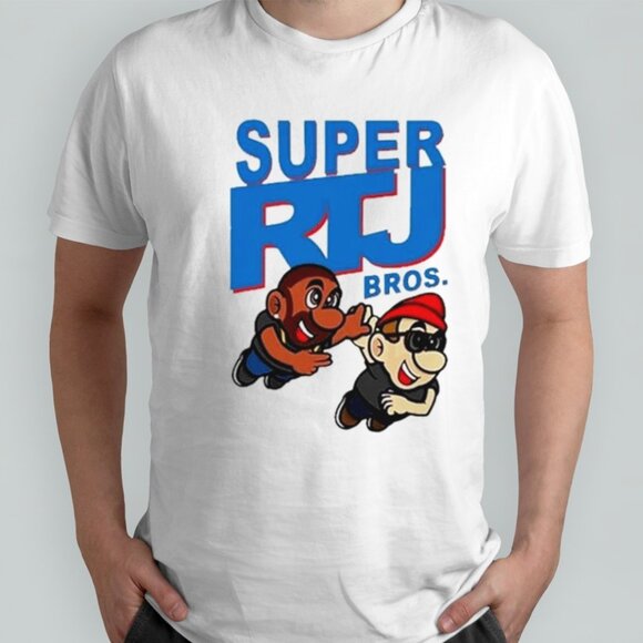 Run The Jewels Mario Bros Funny Mashup Rap Music Meme Graphic Fan T-Shirt 90 - Picture 1 of 5
